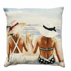 Federa cuscino 45 x 45 Stampa digitale relax brindisi in spiaggia