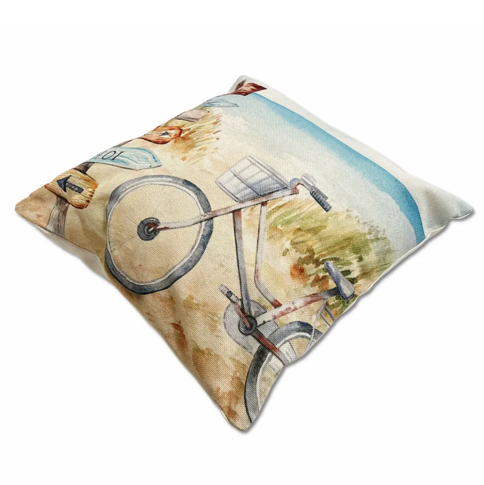 Federa cuscino 45 x 45 Stampa digitale Zale Bicicletta