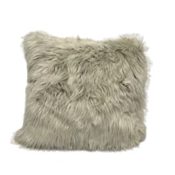 Federa cuscino 50 x 50 Stoccolma pelliccia grigia