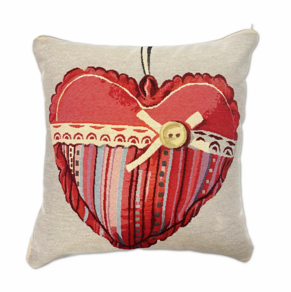 Federa in gobelin Cuore Rosso 45 x 45