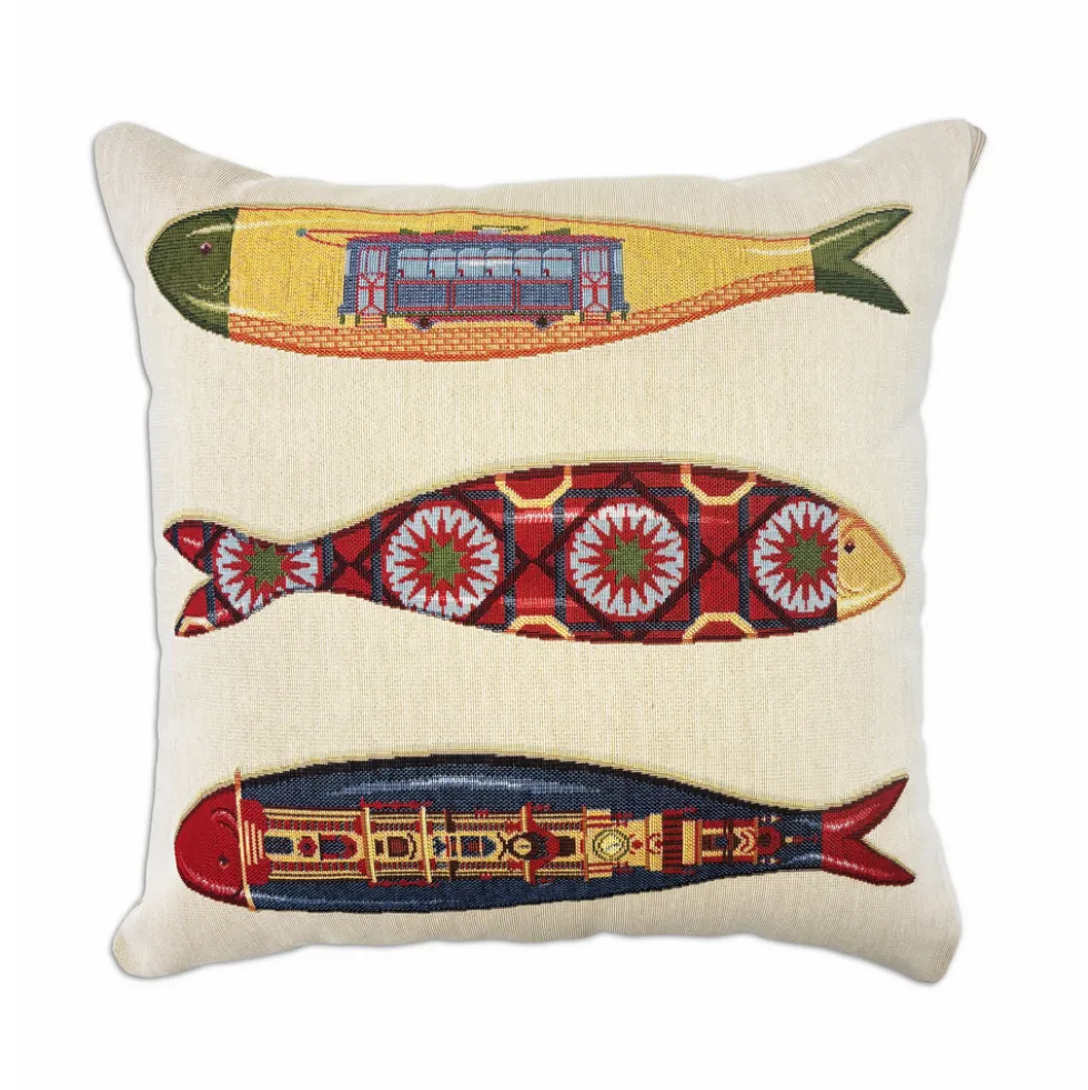 Federa in gobelin 3 Sardine Colorate 45 x 45