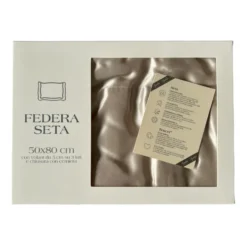 Federa in seta Tortora