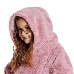 Felpone oversize Midlands Bimbo sherpa Rosa
