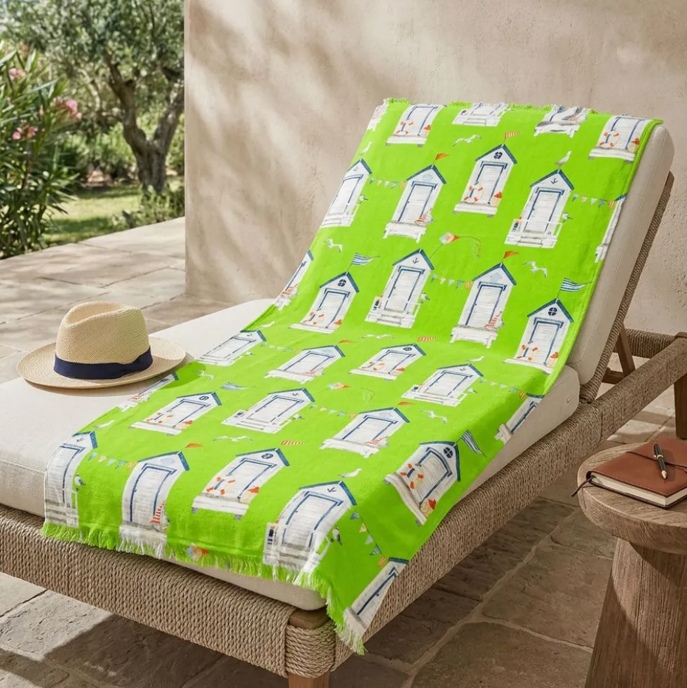 Fouta spugna e tessuto Costa Azzurra Verde 90 x 180