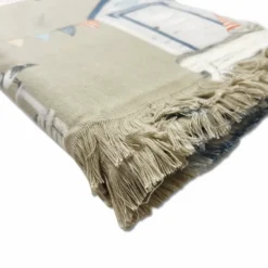Fouta spugna e tessuto Costa Azzurra Tortora 90 x 180