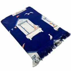 Fouta spugna e tessuto Costa Azzurra Blu Navy 90 x 180