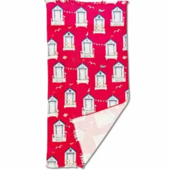 Fouta spugna e tessuto Costa azzurra Fuxia 90 x 180