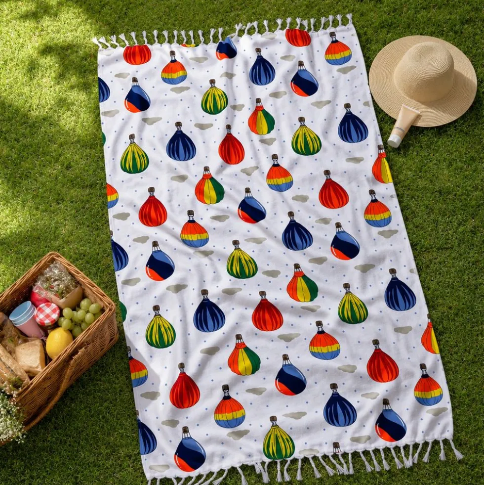 Fouta Telo Mare Air Baloon Mongolfiere multicolor 90 x 190