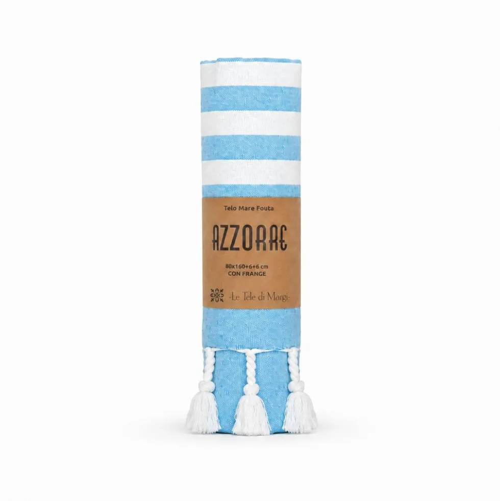 Fouta Telo Mare Azzorre Azzurro 80 x 160