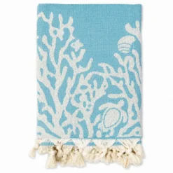 Fouta telo mare doppiato jacquard Lov coralli Tiffany 90 x 170