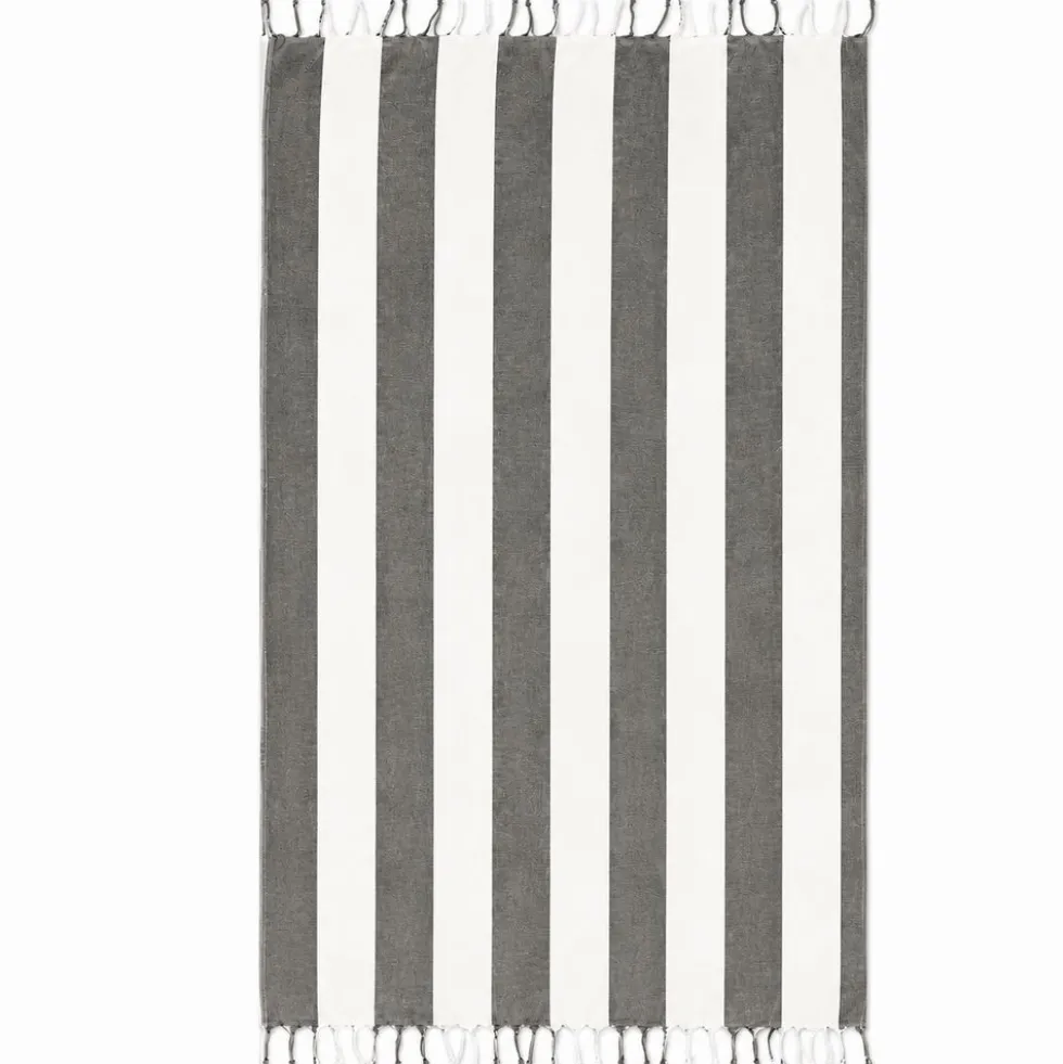 Fouta telo mare Jolie Antigua Antracite 100 x 200