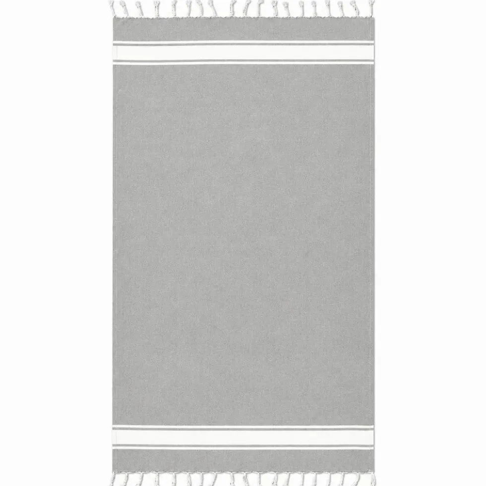 Fouta telo mare Jolie Classic Grigio chiaro 100 x 200