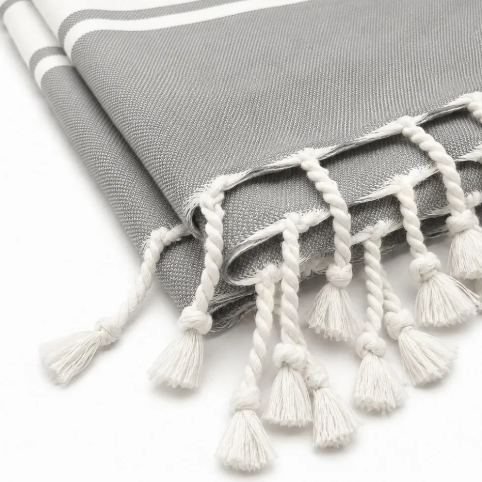 Fouta telo mare Jolie Classic Grigio chiaro 100 x 200