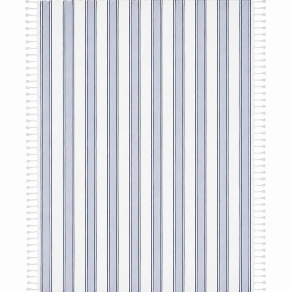 Fouta telo mare Maxi Porto Cervo riga Blu/Grigio 210 x 240