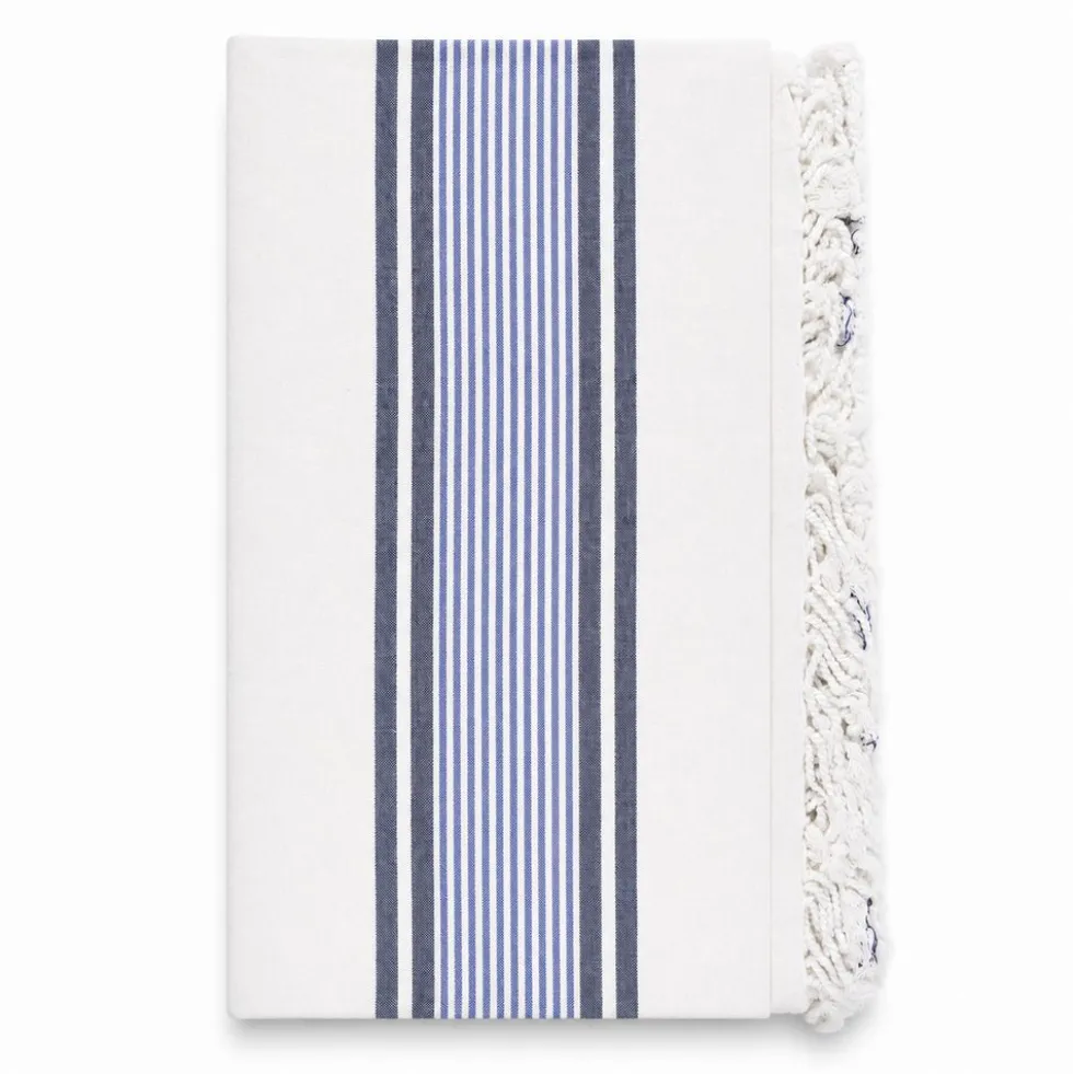 Fouta telo mare Maxi Porto Cervo riga Blu/Grigio 210 x 240