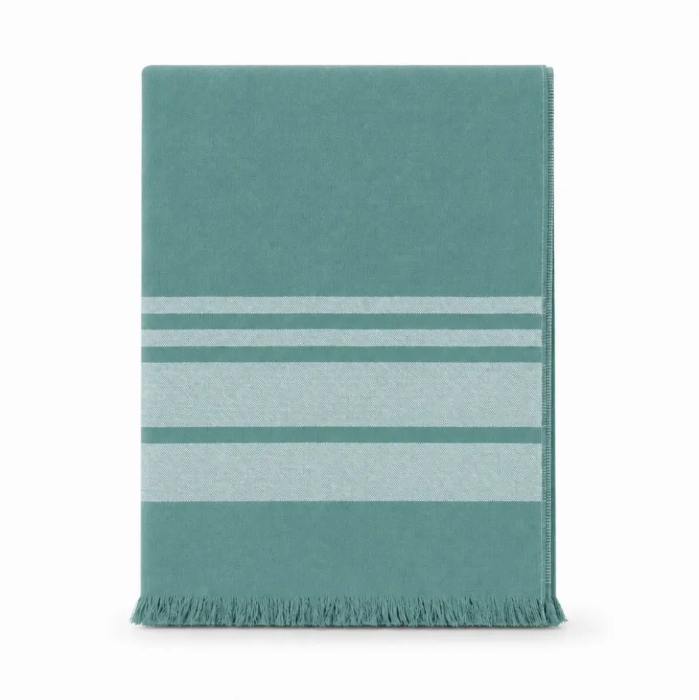 Fouta Telo Mare Paraggi Frange Verde 100x200