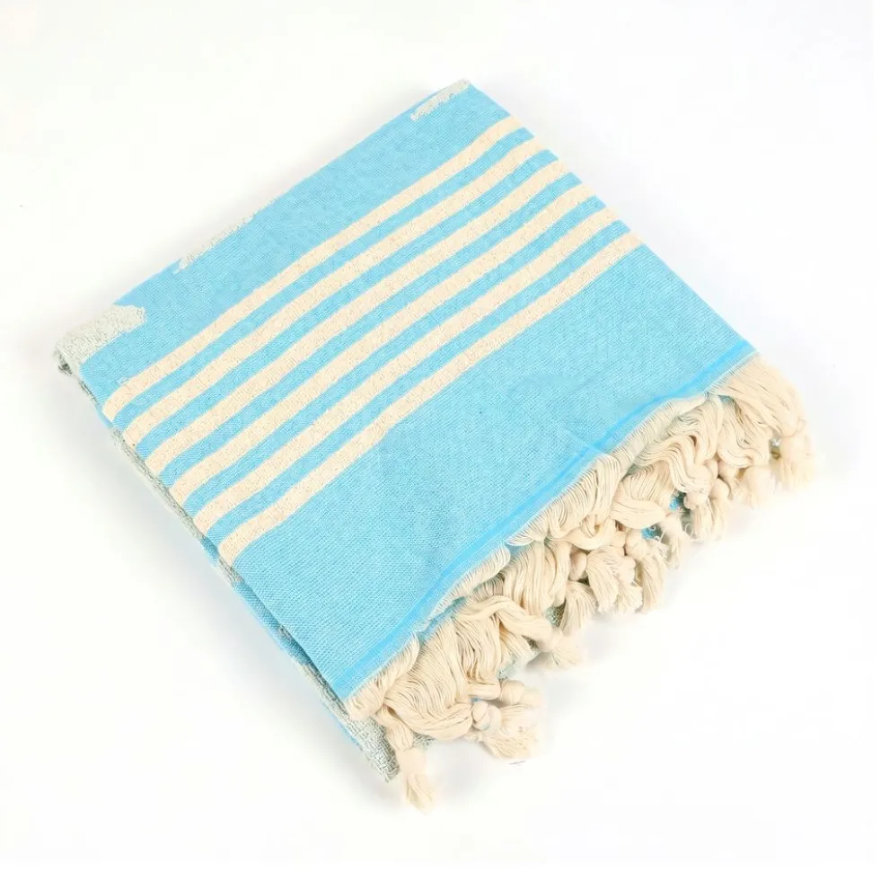 Fouta telo mare retro spugna Bluy Tiffany 90x170