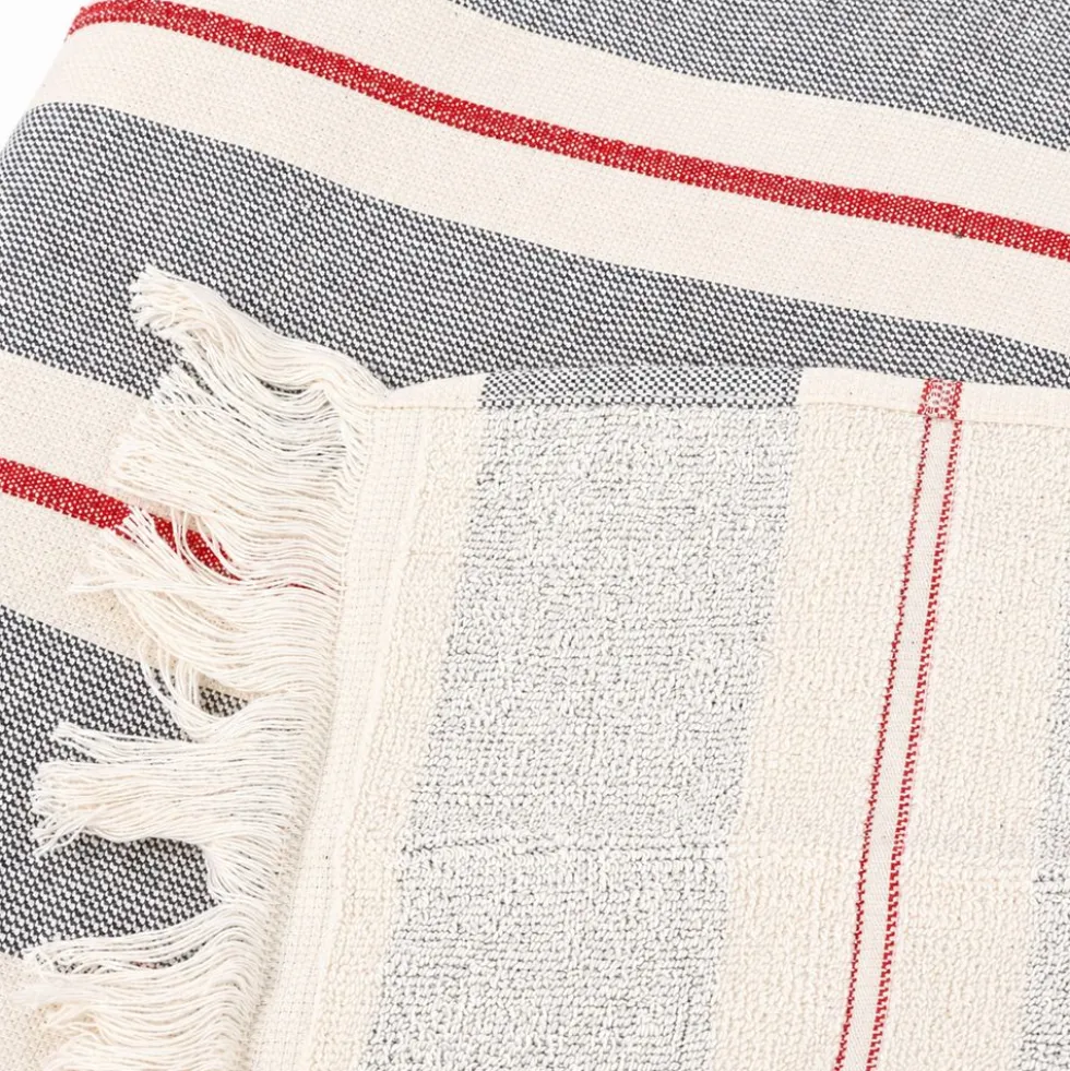 Fouta telo mare Spugna doppiato Jacquard Maiorca Grigio 100 x 200