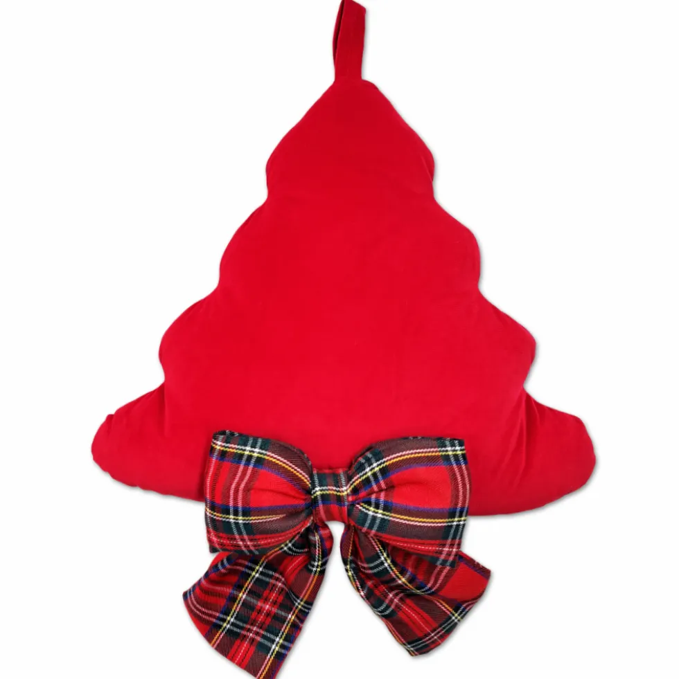 Ghirlanda addobbo Albero Velluto Rosso