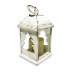 Lanterna Bianca con Candela Led