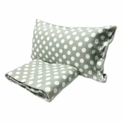 Lenzuola Flanella Moon pois verde singolo
