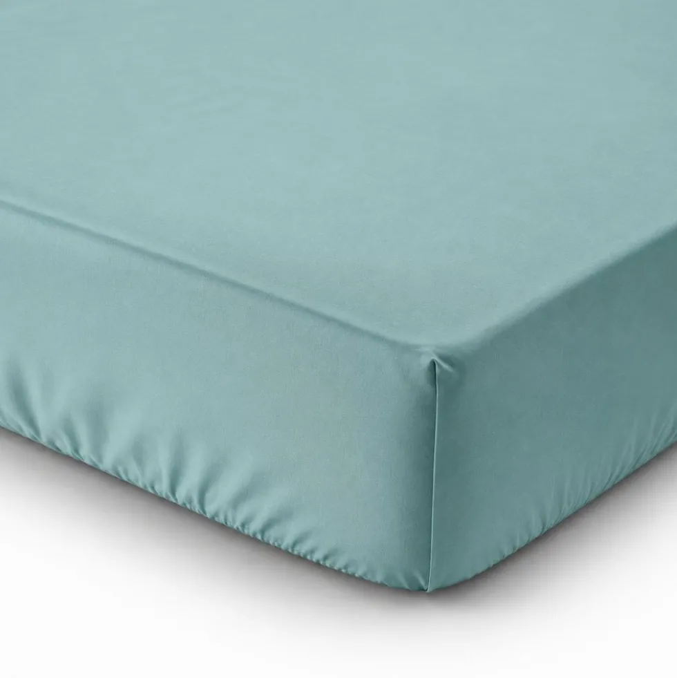 Lenzuolo sotto tutto elastico Percalle Verde Piazza e mezzo