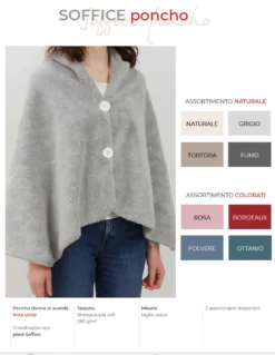 Mantella - Poncho Soffice Bordeaux