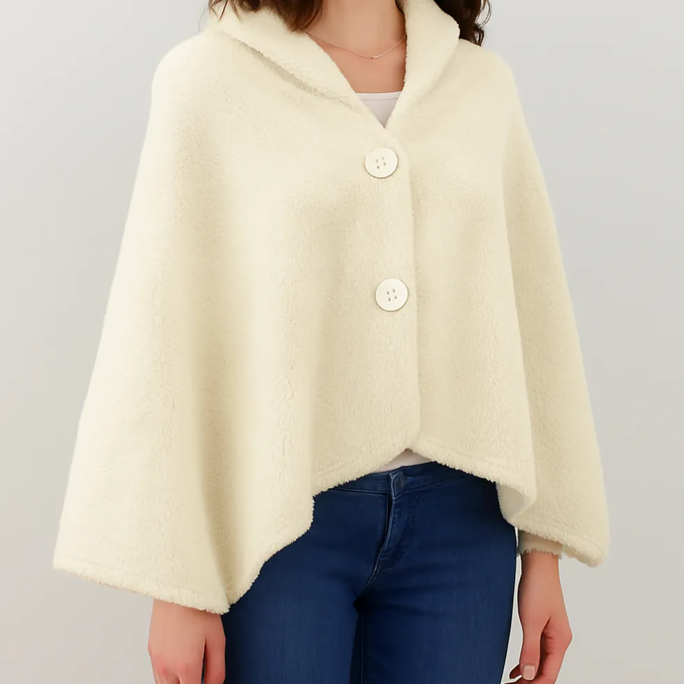 Mantella - Poncho Soffice Naturale
