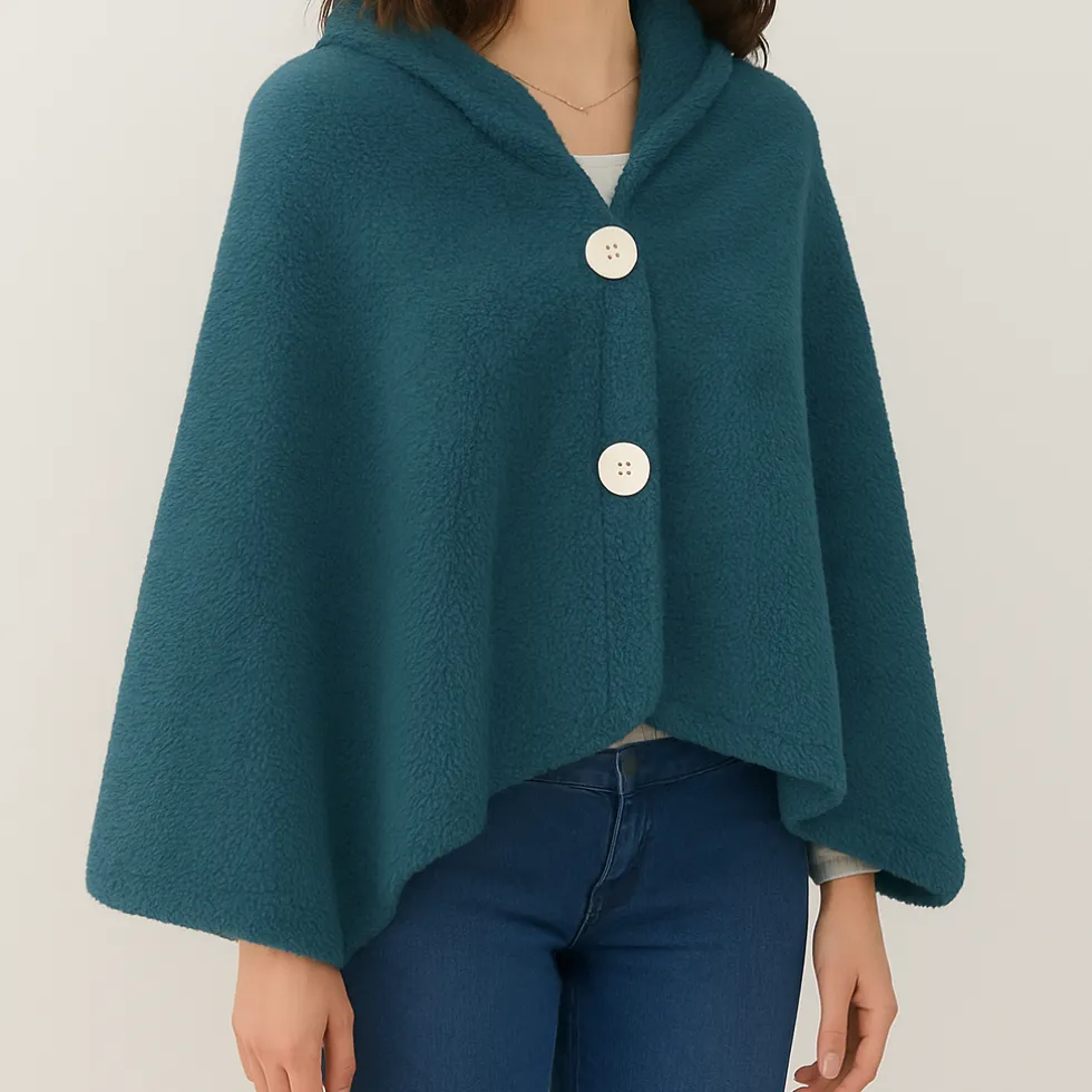 Mantella - Poncho Soffice Ottanio