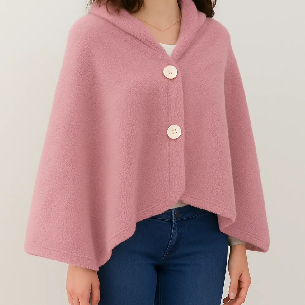 Mantella - Poncho Soffice Rosa