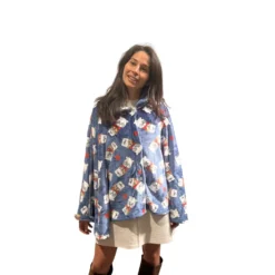 Mantella - Poncho stampa Orsetto