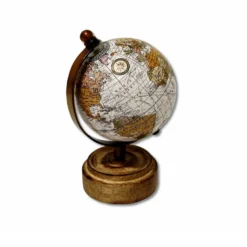 Mappamondo Bianco H 13 cm