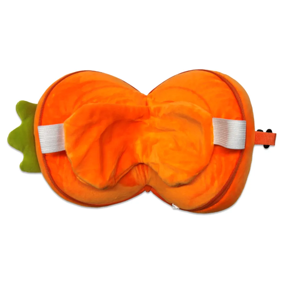 Maschera da viaggio con peluches 2 in 1 carotina