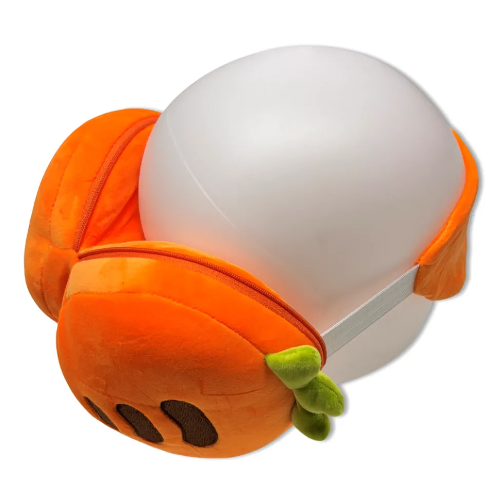 Maschera da viaggio con peluches 2 in 1 carotina