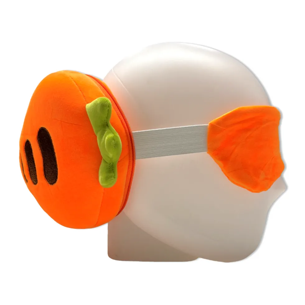 Maschera da viaggio con peluches 2 in 1 carotina