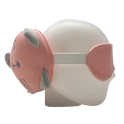 Maschera da viaggio con peluches 2 in 1 Micetto rosa