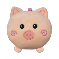 Maschera da viaggio con peluches 2 in 1 maialino