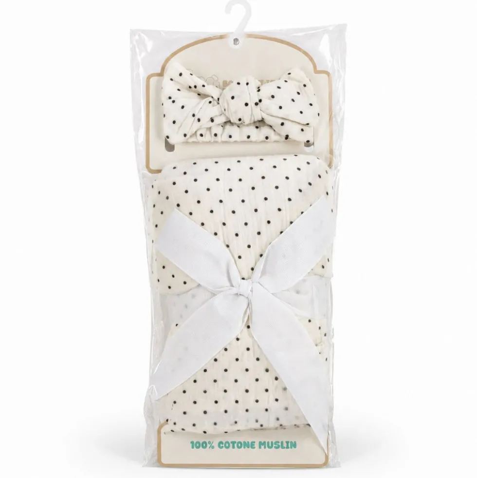 Mimì Baby Set Muslin Pois Neri