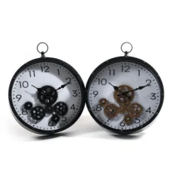 Orologio da parete industriale nero