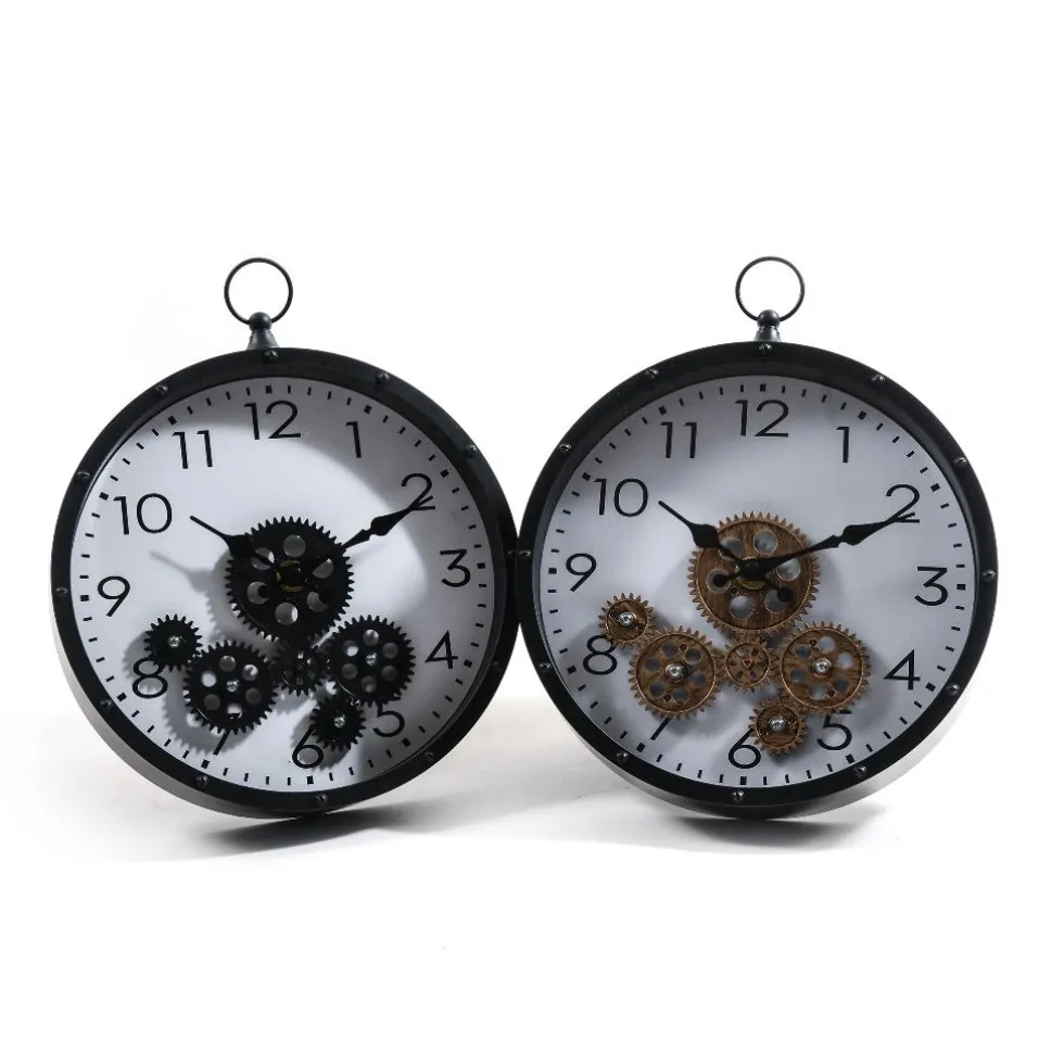 Orologio da parete industriale nero