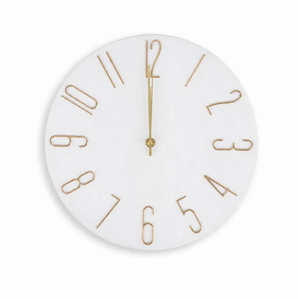Orologio da parete Nasvin Bianco D. 30 cm