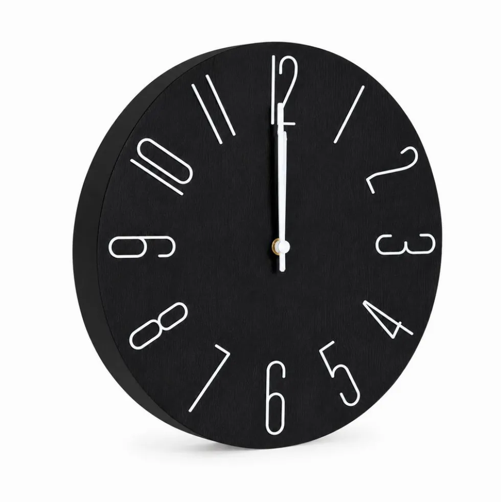 Orologio da parete Nasvin Nero D. 30 cm