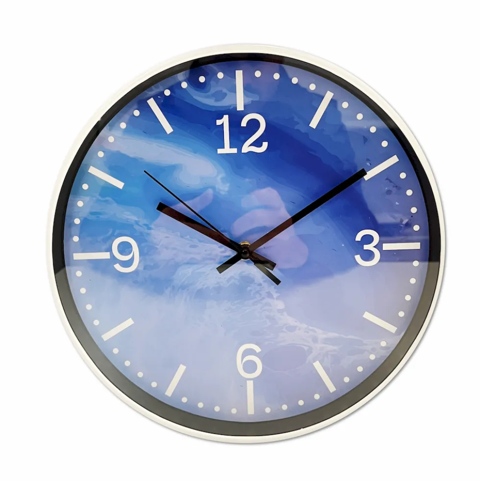 Orologio da parete onde blu