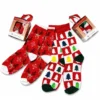 2 Paia Calze Natalizie in Scatola Regalo Renne e Alberelli
