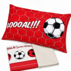 Parure copripiumino Calcio Rosso singolo