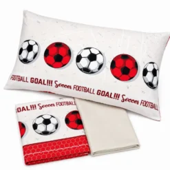 Parure copripiumino Calcio Rosso singolo