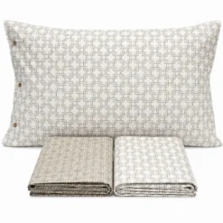 Parure copripiumino catena beige singolo