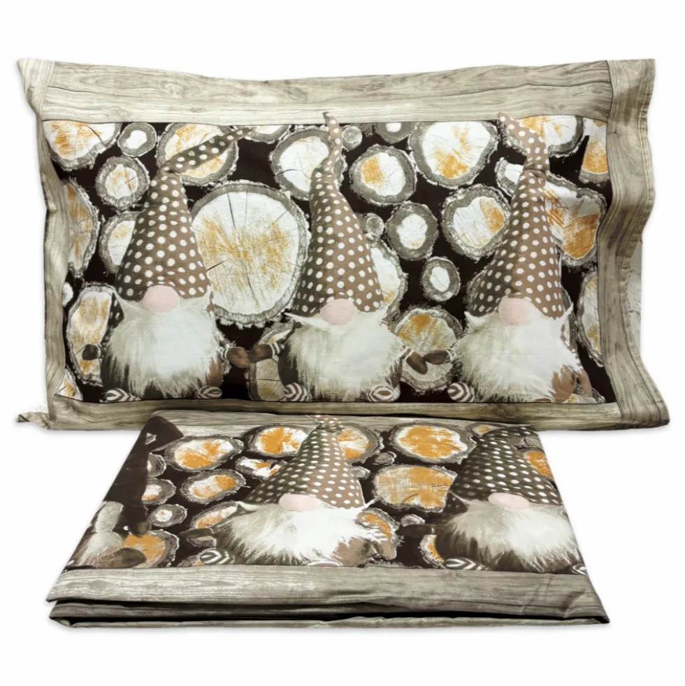 Parure copripiumino Gnometti Beige piazza e mezzo