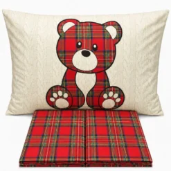 Parure copripiumino Orsetto Kilt Rosso matrimoniale