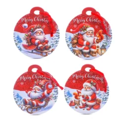 Piastrella Palla da appendere in ceramica Babbo dis. 4